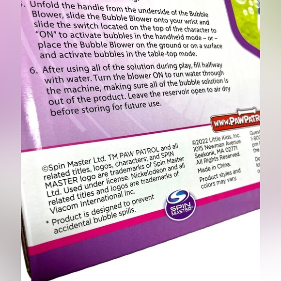 Bubble Machine Blower Paw Patrol Toy Skye Action Blast Off NEW Nickelodeon - Picture 5 of 6